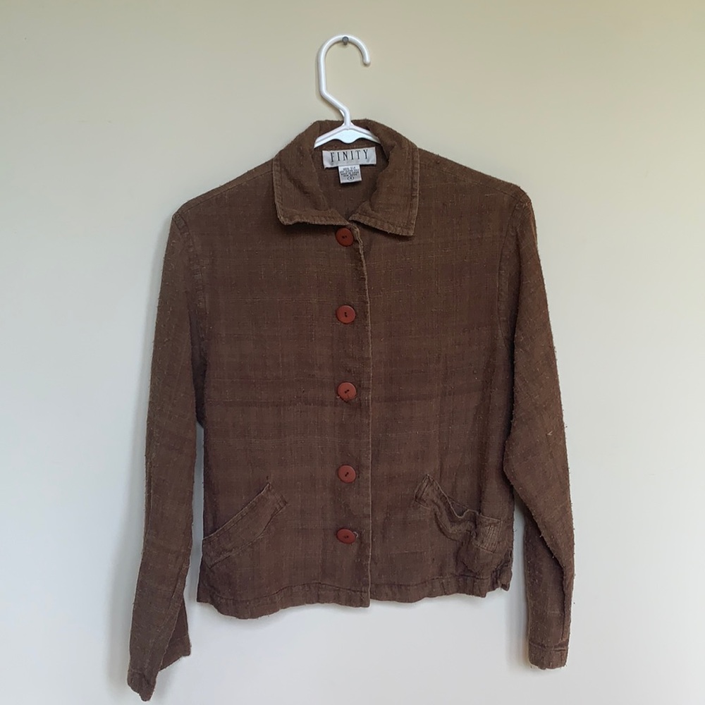 Nubby silk jacket